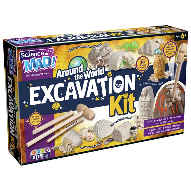 Science Mad Excavation Kit 10-in-1 archaeology toy (British brand)