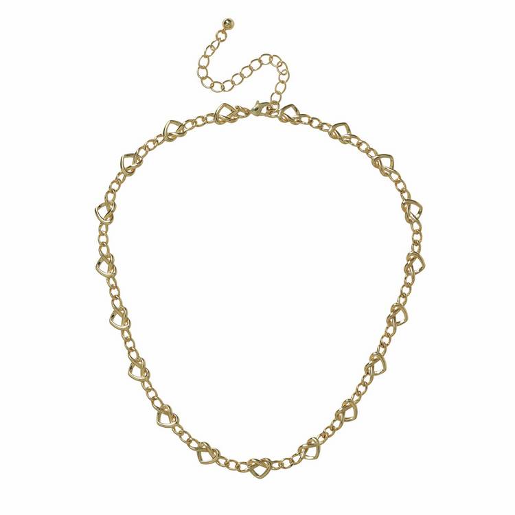 Liars & Lovers gold tone heart chain necklace (British brand)