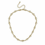 Liars & Lovers gold tone heart chain necklace (British brand)