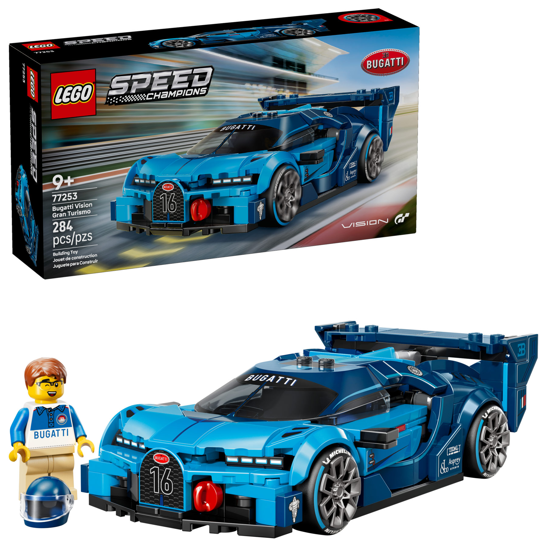 LEGO Speed Champions Bugatti Vision GT car 77253, UK version
