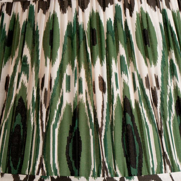 Pacific Izara green Ikat tapered lampshade 30cm (British brand)