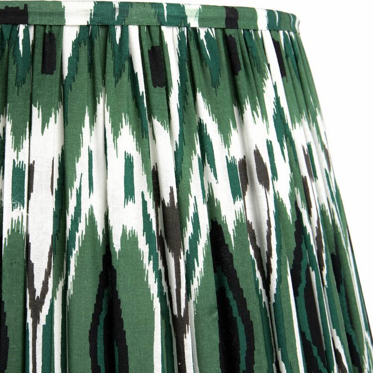 Pacific Izara green Ikat tapered lampshade 30cm (British brand)