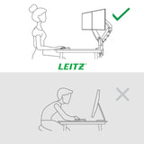 Leitz dual monitor arm light grey (British brand)