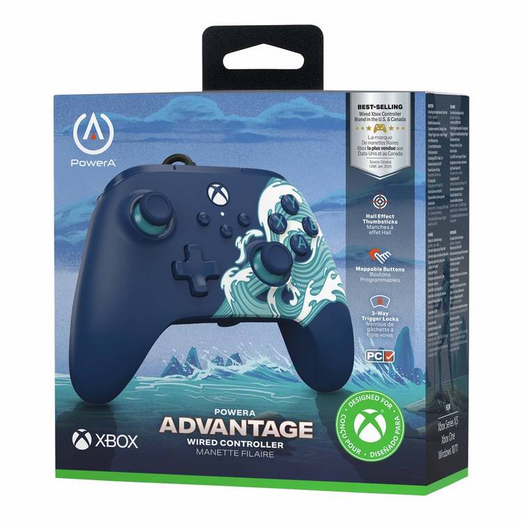 PowerA Advantage wired Xbox Series X/S controller blue, UK version