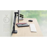 Leitz single monitor arm in light grey - British product