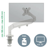 Leitz single monitor arm in light grey - British product
