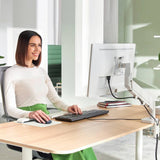 Leitz single monitor arm in light grey - British product