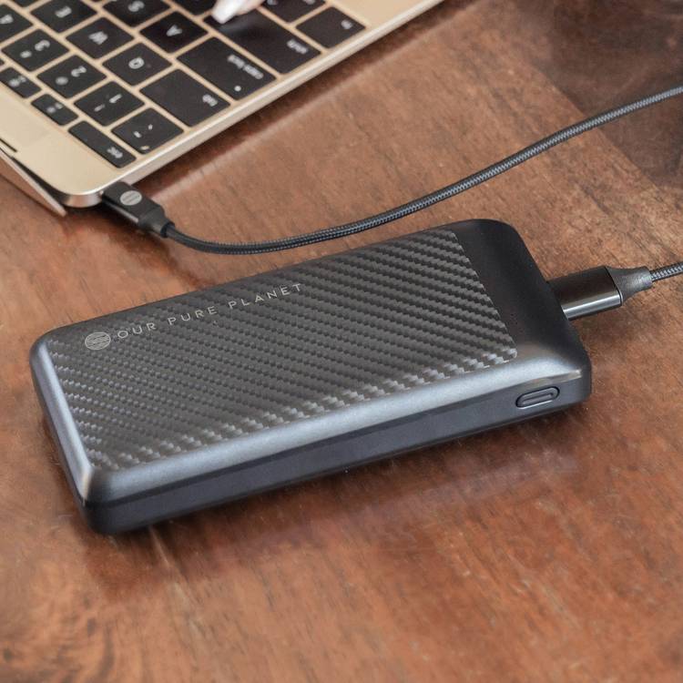Our Pure Planet 20000mAh power bank with Lightning cable (British brand)