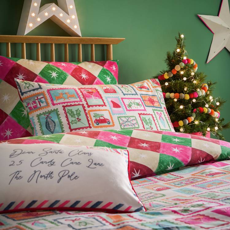 furn Dear Santa single duvet cover set - British product