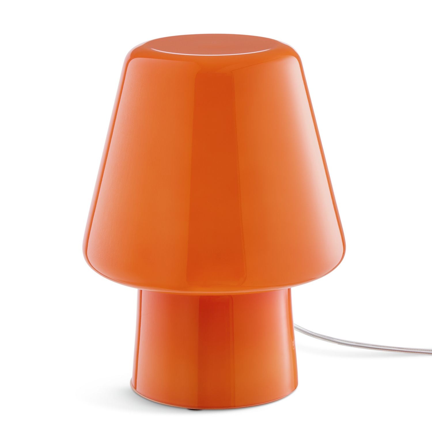 Habitat Flore Glass Table Lamp - Orange