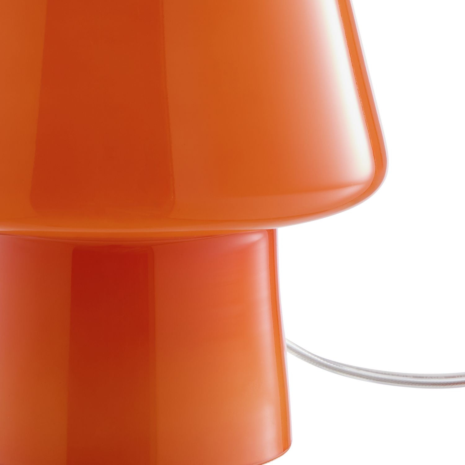 Habitat Flore Glass Table Lamp - Orange