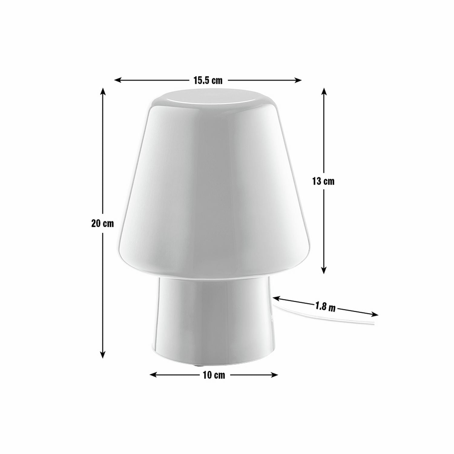 Habitat Flore Glass Table Lamp - Orange