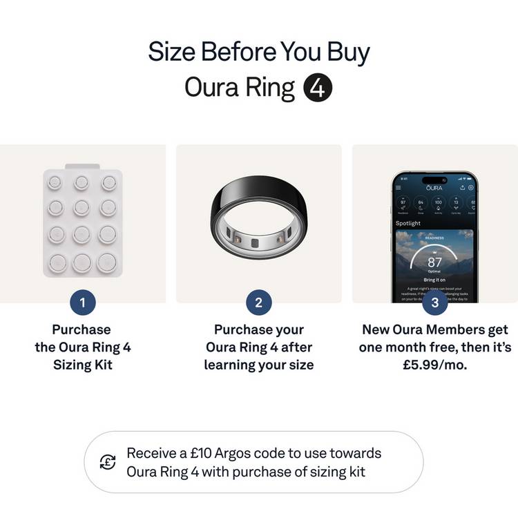 Oura smart ring black size 5 - British product