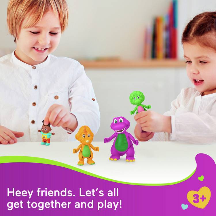 Fisher-Price Barney's World Hey Friends Pack 4 figures, imported from the UK