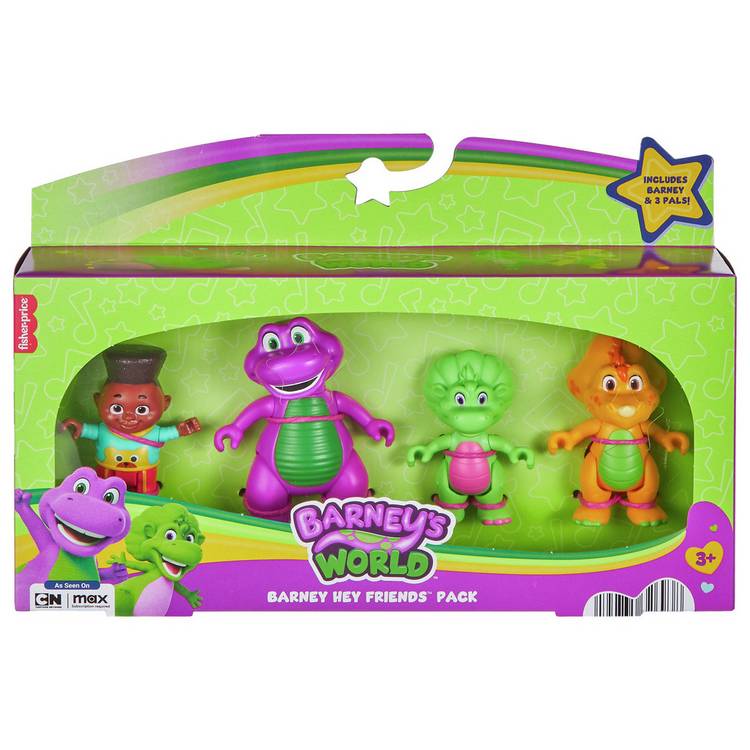 Fisher-Price Barney's World Hey Friends Pack 4 figures, imported from the UK