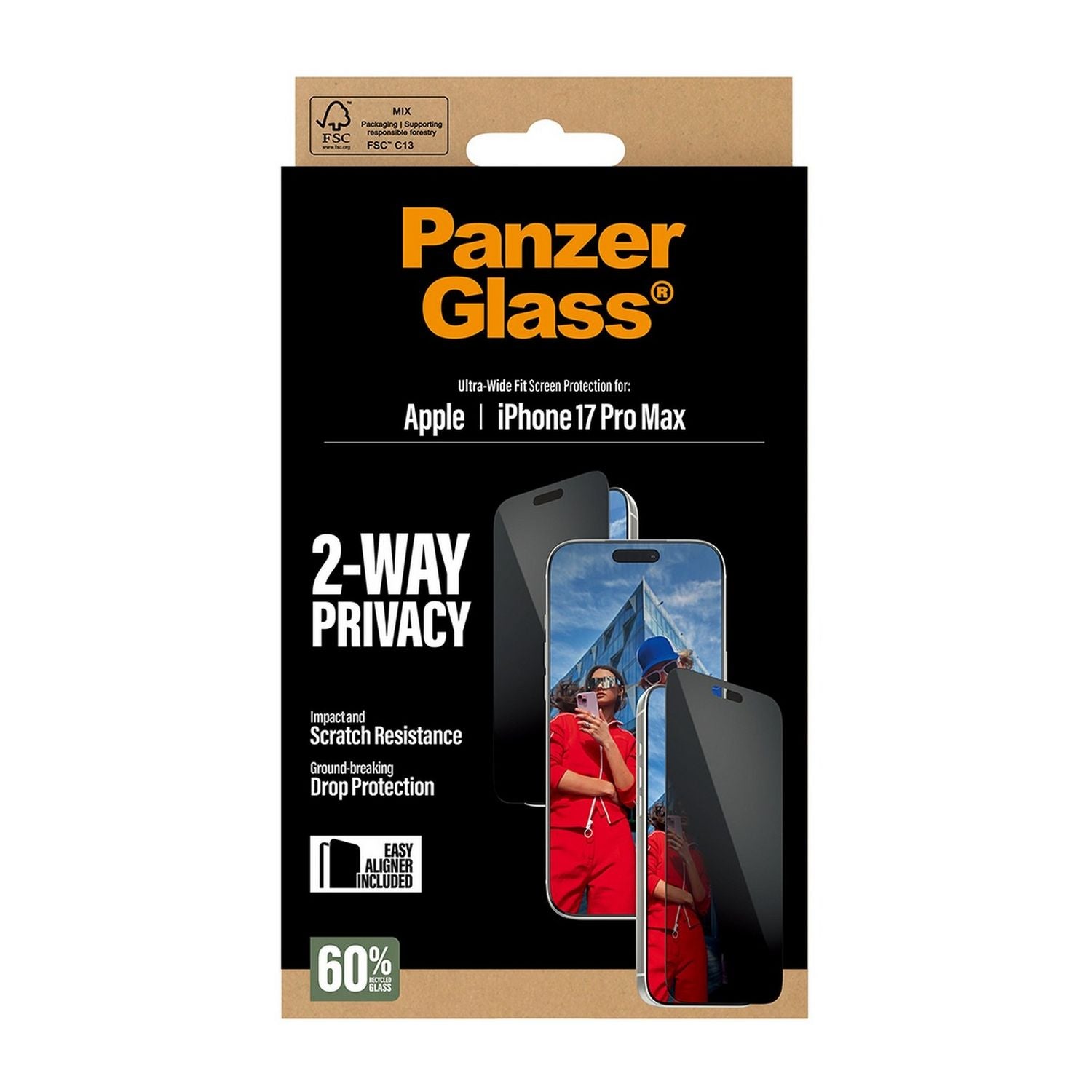 PanzerGlass screen protector for iPhone 17 Pro Max UK version