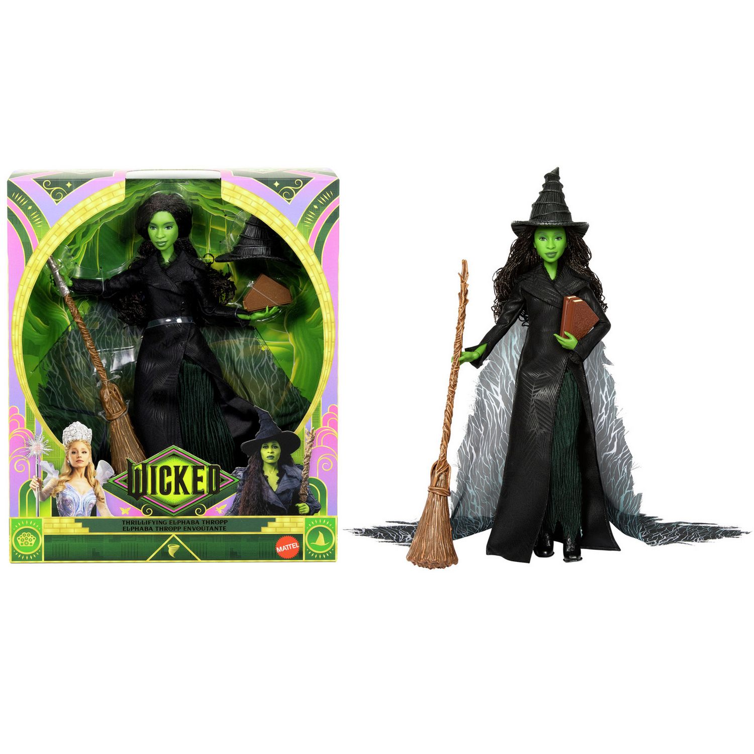 Mattel Wicked Elphaba fashion doll with accessories, UK version