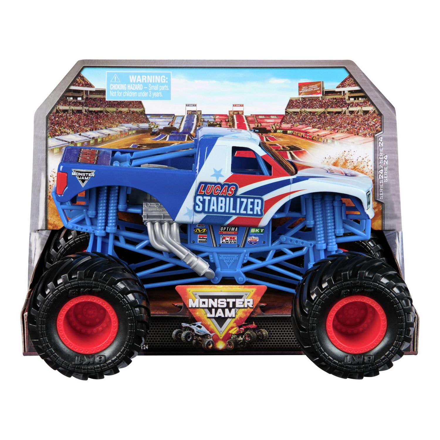 Monster Jam 1:24 scale monster truck with suspension (British brand)