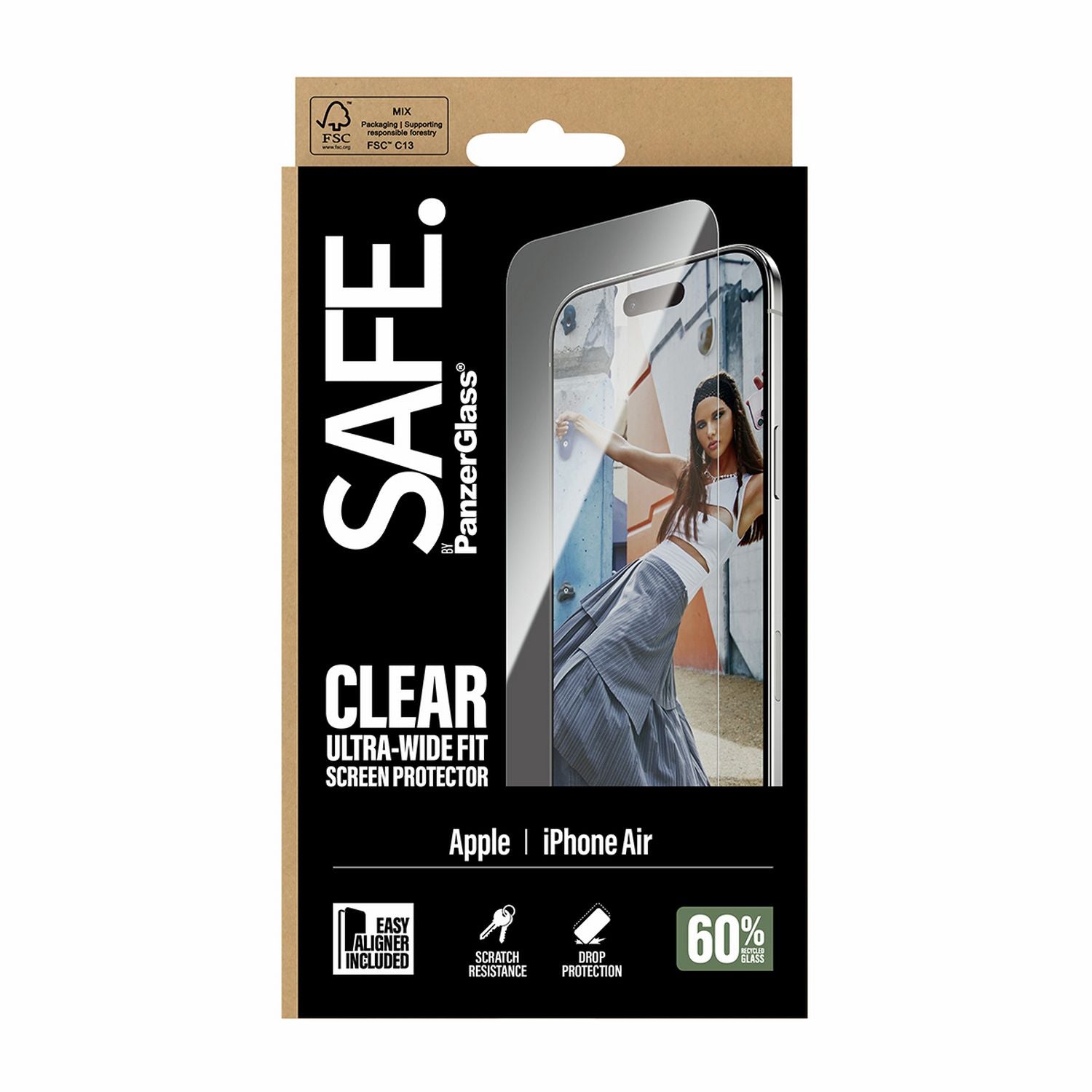 PanzerGlass screen protector iPhone Air, imported from the UK