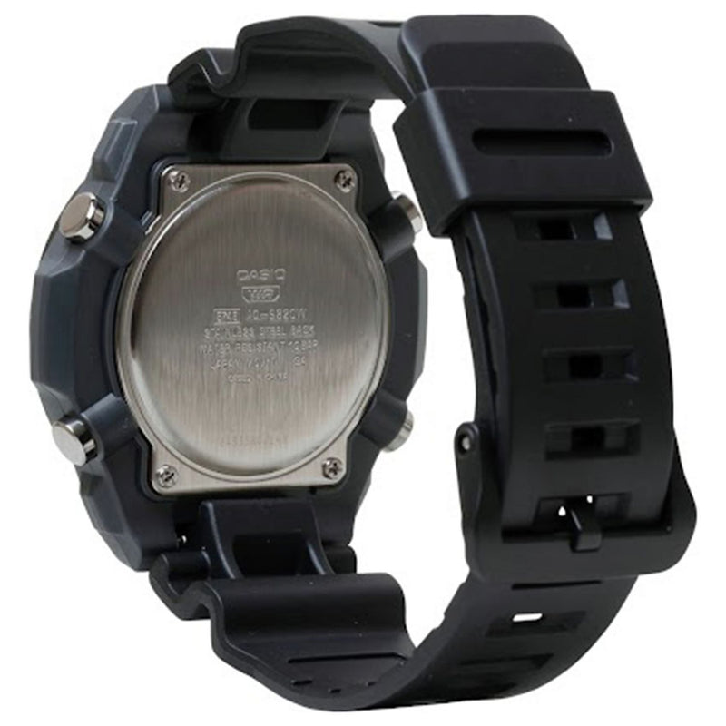 Casio analogue watch black dial resin strap - British product