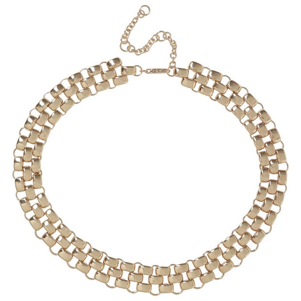 Liars & Lovers chunky gold tone chain necklace 21cm, imported from the UK