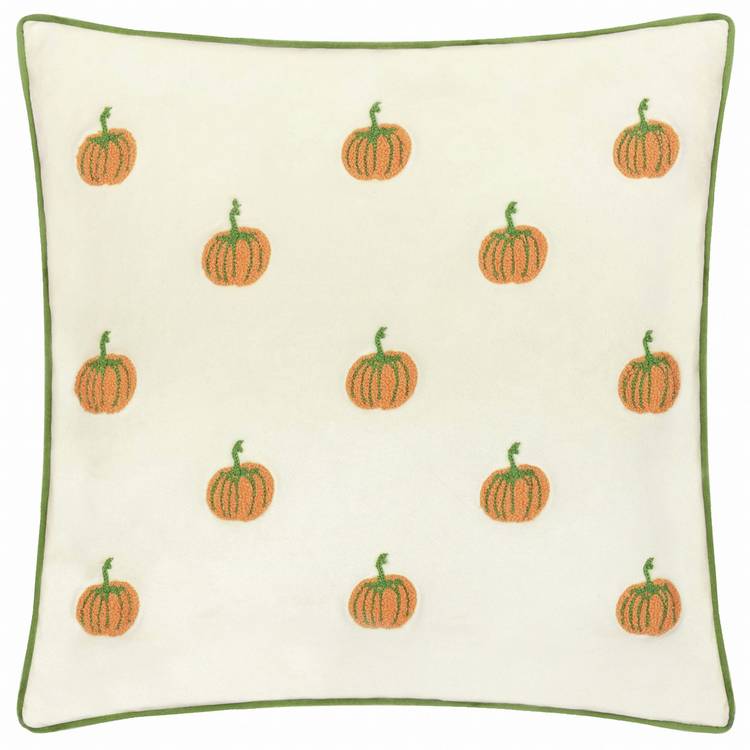 Wylder Pumpkin Spice cushion white 45x45cm, imported from the UK