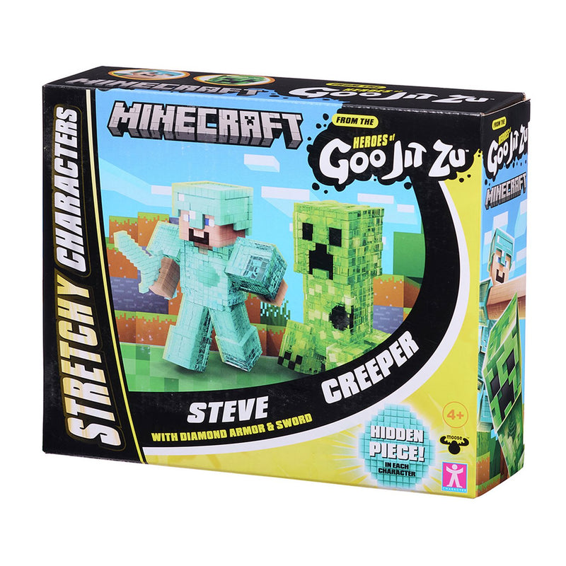 Goo Jit Zu Minecraft stretch toy 2 pack, imported from the UK