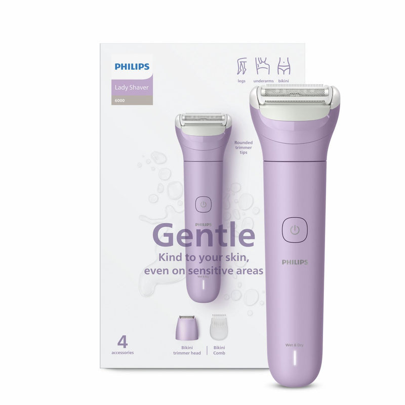 Philips lady shaver 6000 series wet and dry rechargeable - British product