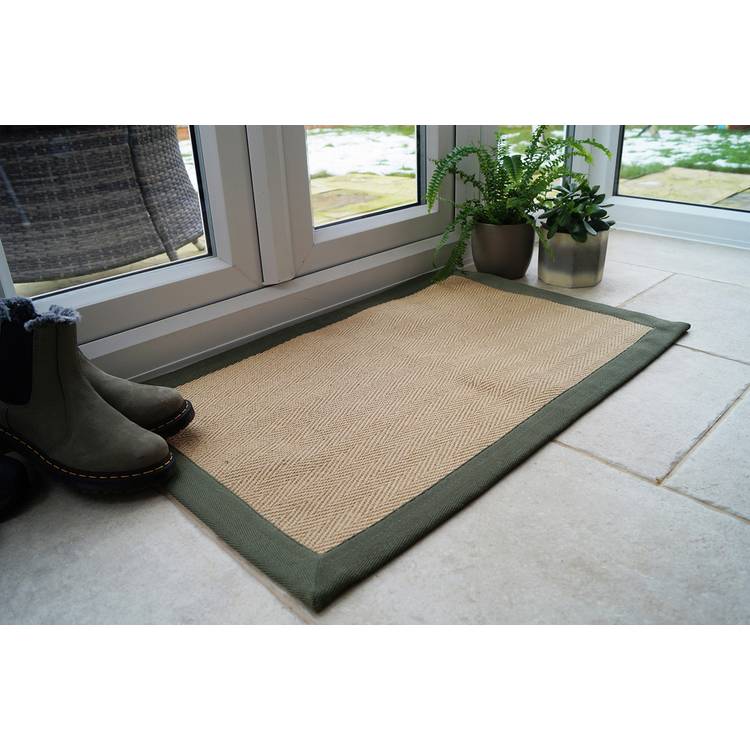 Mighty Mats doormat natural green 57x90cm, imported from the UK