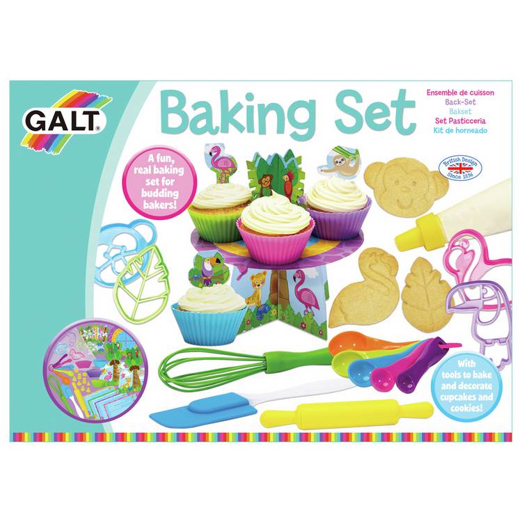 Galt baking set craft kit with colourful utensils and recipes, UK version