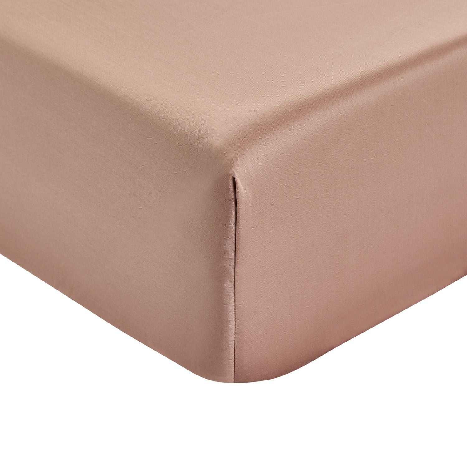 Habitat Egyptian Cotton Plain Mocha Deep Fitted Sheet-Double