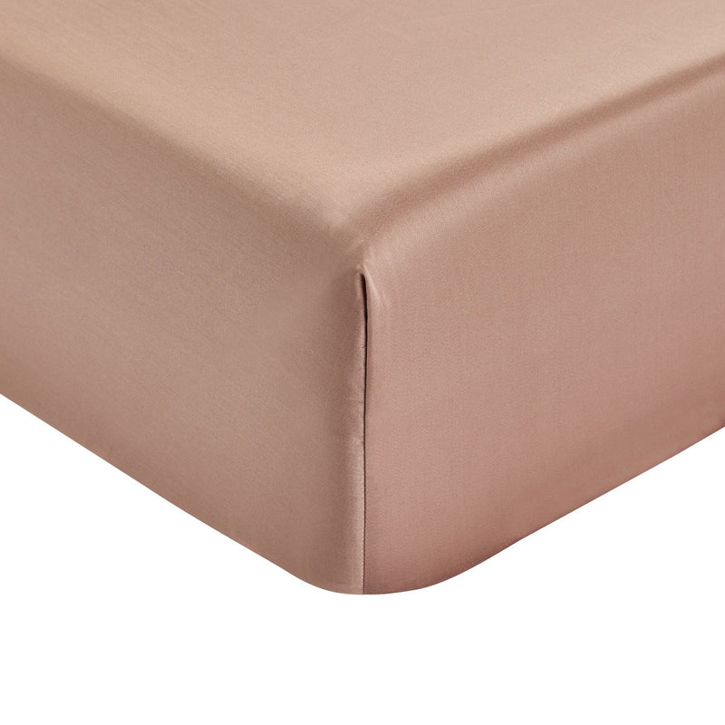 Habitat Egyptian Cotton Plain Mocha Deep Fitted Sheet-Double