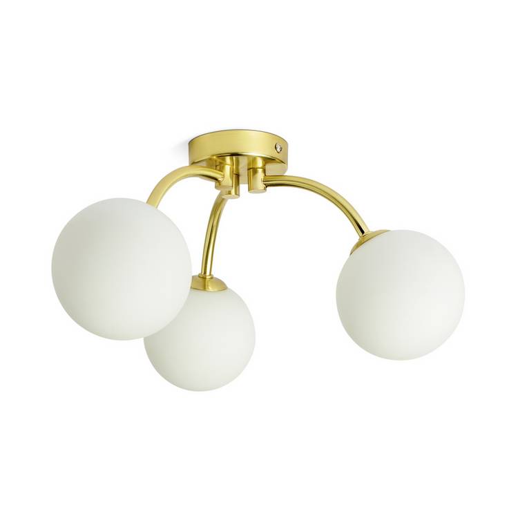 Argos Home opal ball ceiling light in brass, imported from the UK