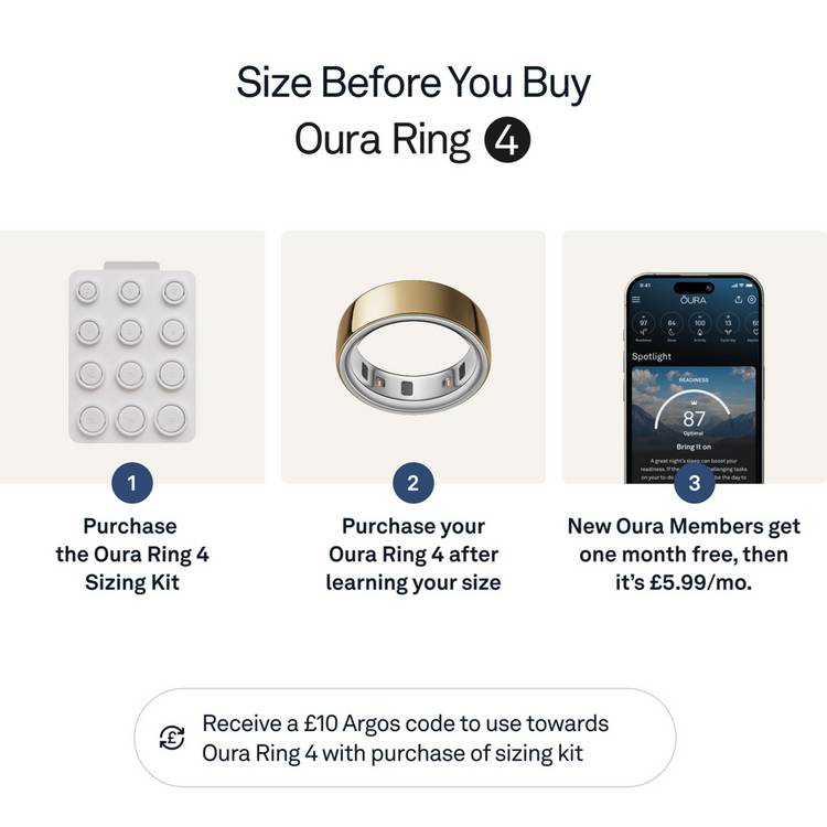 Oura smart ring 4 gold size 14 - British product