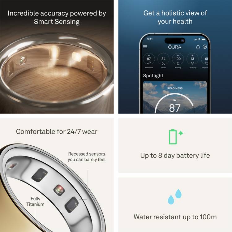 Oura smart ring 4 gold size 14 - British product