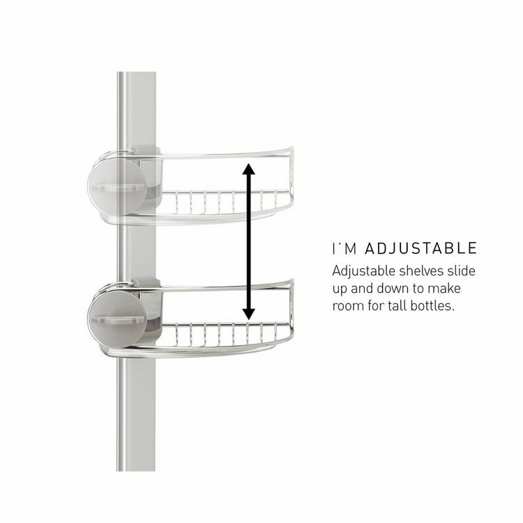 Simplehuman large tension shower caddy - British product