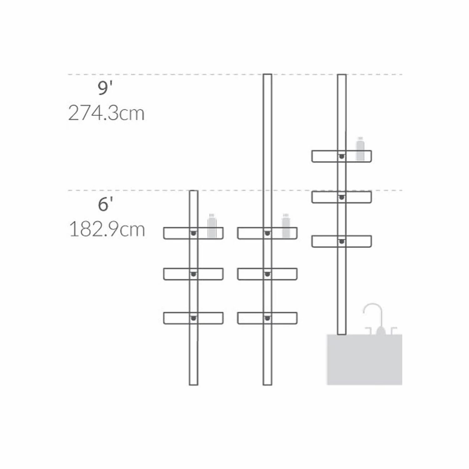 Simplehuman large tension shower caddy - British product