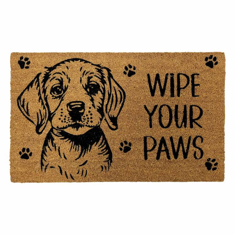 Mighty Mats paws doormat 45x75cm latex backed natural coir - British product