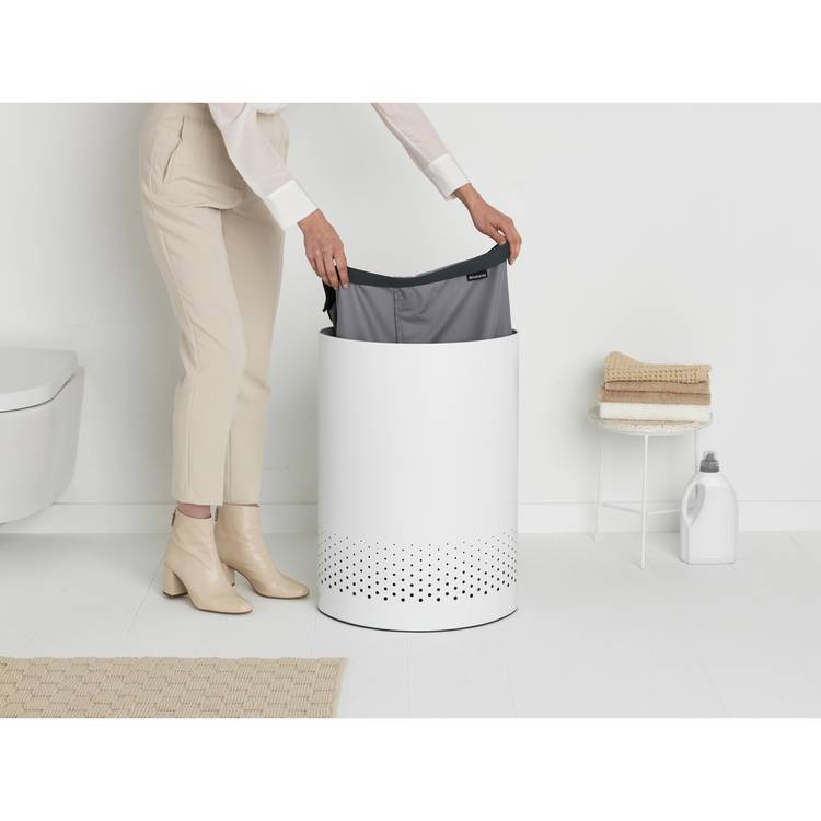 Brabantia 55 litre selector laundry bin white, UK version
