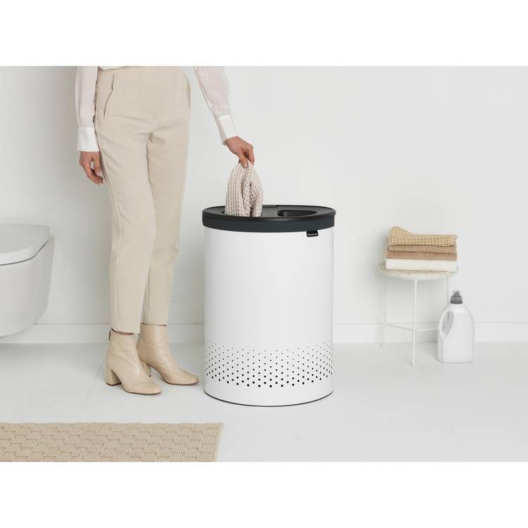 Brabantia 55 litre selector laundry bin white, UK version