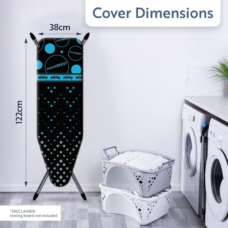 Minky scorch resist ironing board cover 122x38cm - British product