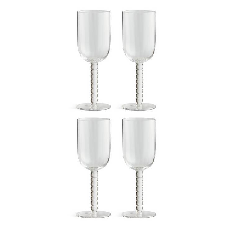 Habitat Bobbin clear wine glasses 350ml set - British product