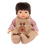 Tiny Treasures baby doll Christmas reindeer outfit 44cm, imported from the UK