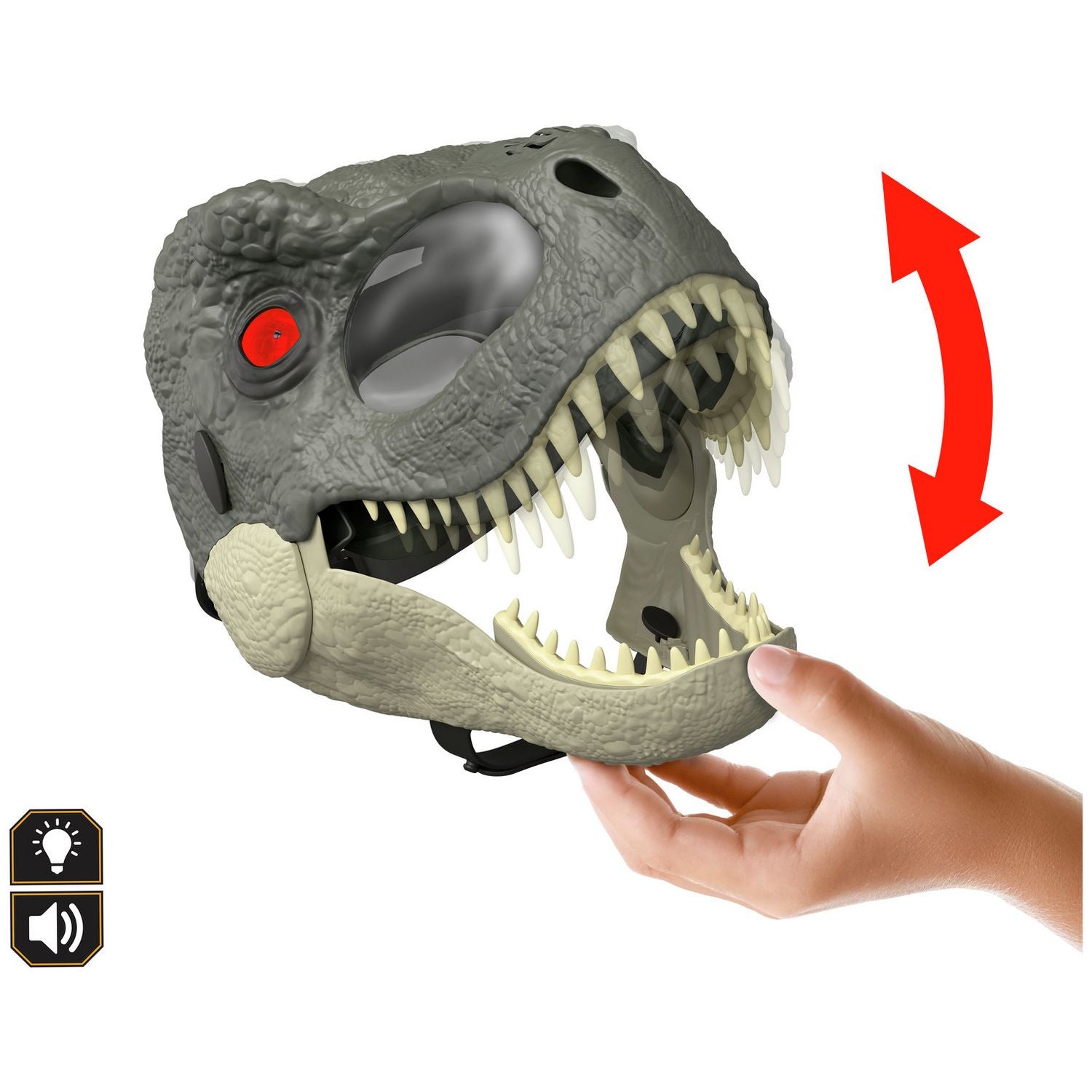Mattel T-Rex mask with LED light up eyes British brand