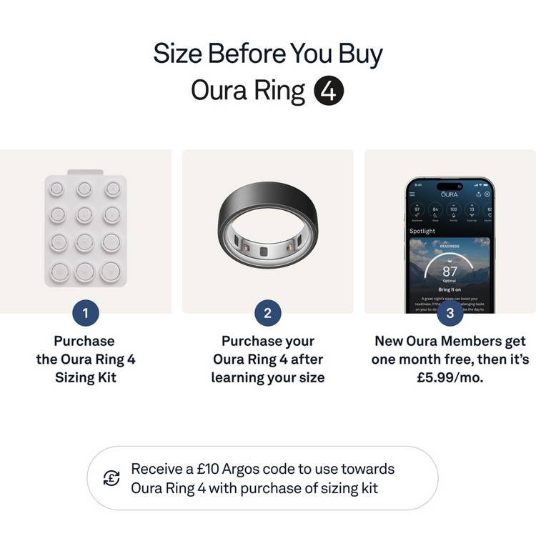 Oura smart ring Stealth size 13, imported from the UK