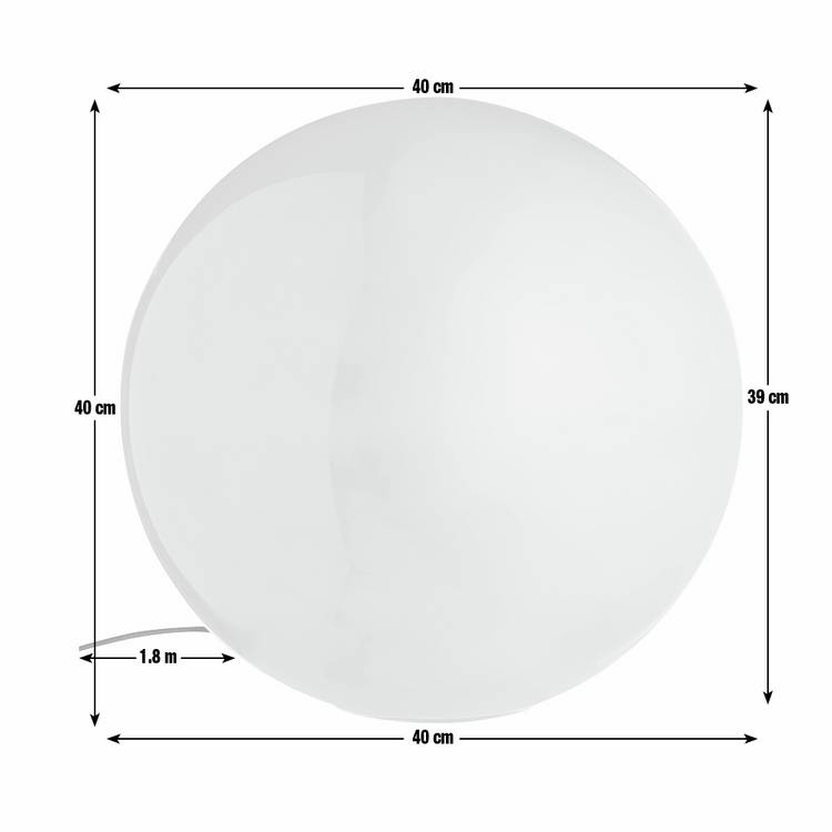 Habitat XL globe lamp yellow 40cm - British product