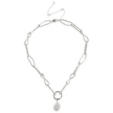Liars & Lovers silver tone paperclip chain pendant necklace (British brand)