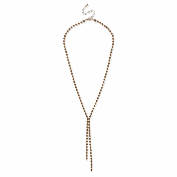 Freedom yellow gold cup chain Y pendant necklace 61cm - British product