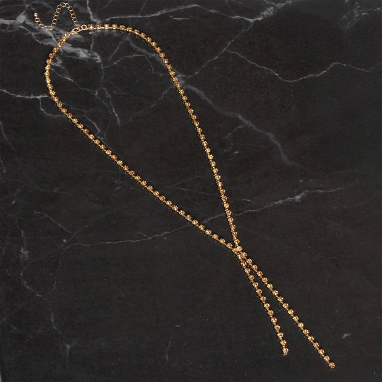 Freedom yellow gold cup chain Y pendant necklace 61cm - British product