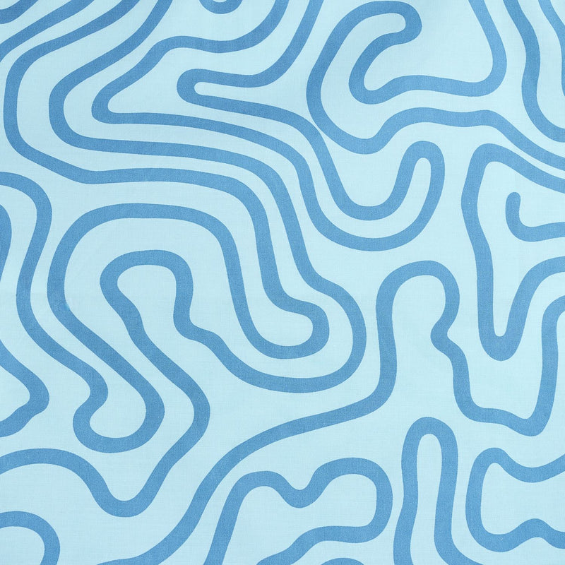 Habitat Squiggle Blue & White Kids Bedding Set - Double